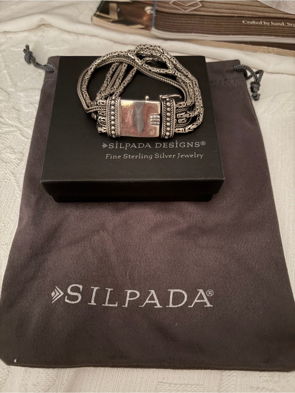 Silpada Sterling Silver Multi-Strand Byzantine Bracelet